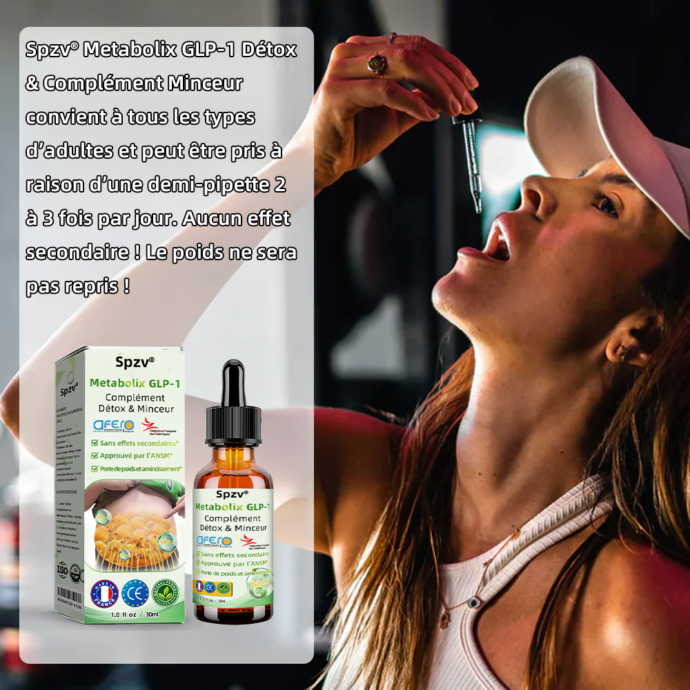 Spzv®Metabolix GLP-1 Complément Détox & Minceur (👨‍⚕️Brûleur de graisses de qualité alimentaire – Développé par The Association Française d'Étude et de Recherche sur l'Obésité)🔥Dernier jour 80% de réduction🚁