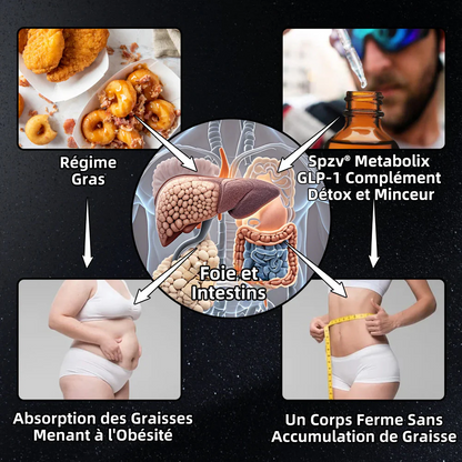 Spzv®Metabolix GLP-1 Complément Détox & Minceur (👨‍⚕️Brûleur de graisses de qualité alimentaire – Développé par The Association Française d'Étude et de Recherche sur l'Obésité)🔥Dernier jour 80% de réduction🚁